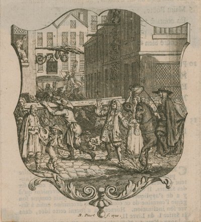 Eine Szene aus London, datiert 1720 von Bernard Picart